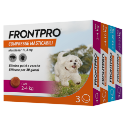 Frontpro compresse masticabili per cani da 4 a 10 kg confezione da 3 pz