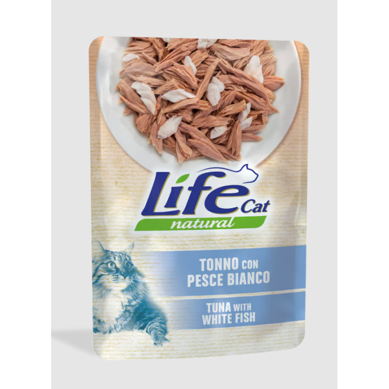 Life cat natural bustina tonno pesce bianco gr 70