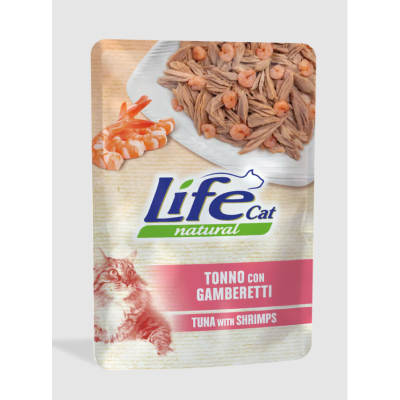 Life cat natural bustina tonno gamberetti gr 70