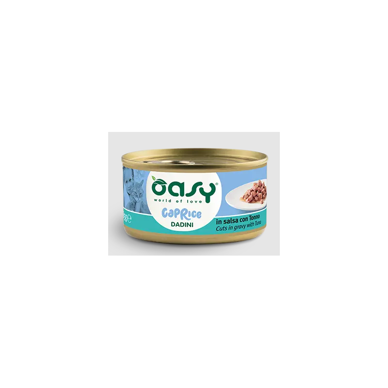 Oasy cat dadini in salsa con tonno gr 85