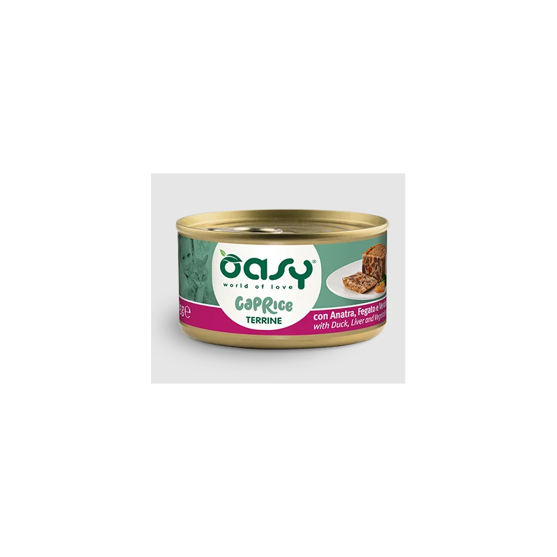 Oasy cat caprice terrine con anatra fegato verdure gr 85