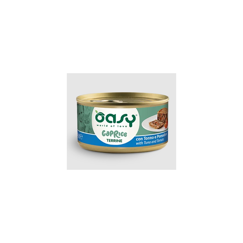 Oasy cat caprice terrine con tonno e pomodoro