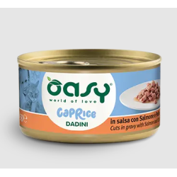 Oasy cat caprice dadini in salsa con salmone e pollo gr 85