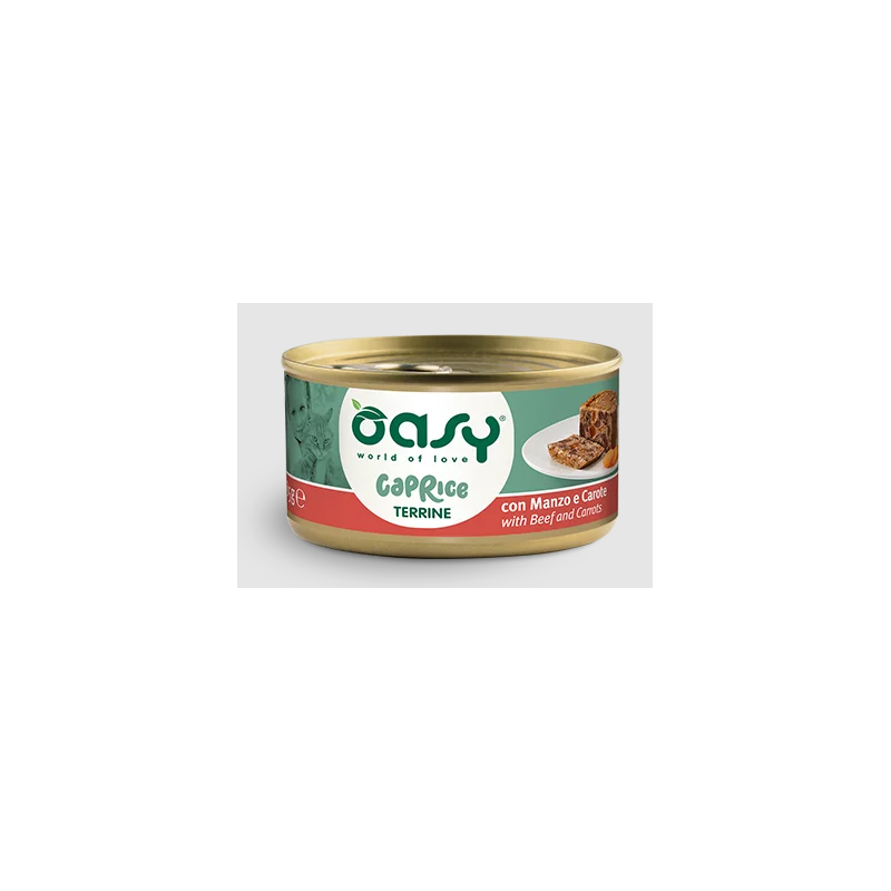 Oasy cat caprice terrine con manzo e carote gr 85