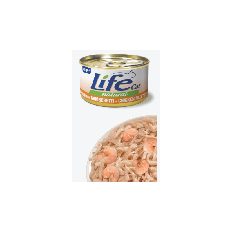 LIFE CAT 85 GR FILETTI DI POLLO CON GAMBERETTI