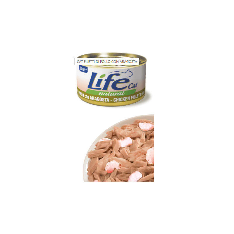 LIFE CAT FILETTO DI POLLO CON ARAGOSTA GR 85