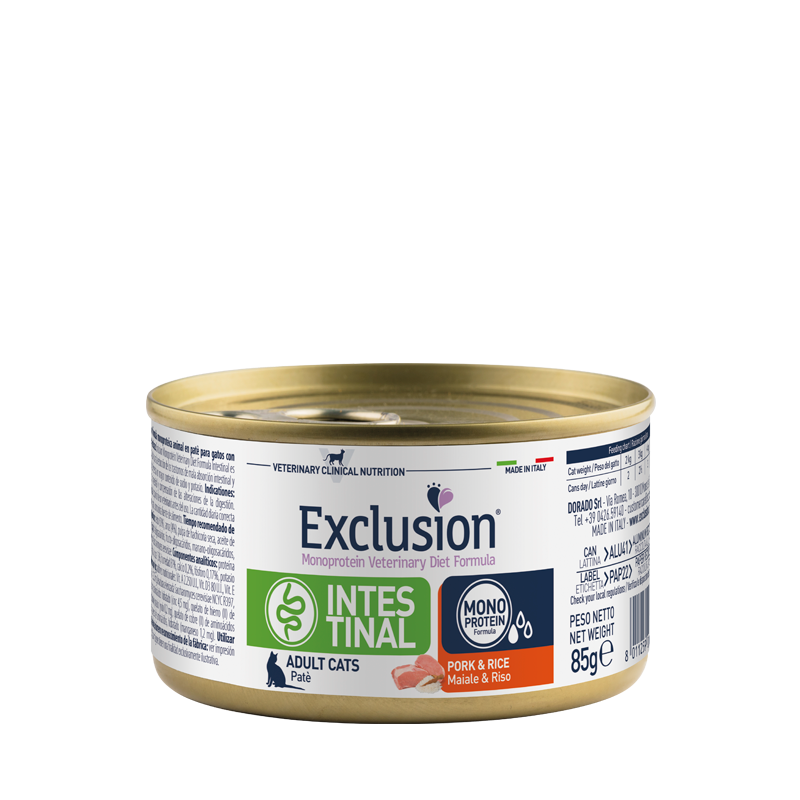 Exclusion cat intestinal gr 85 maiale e riso