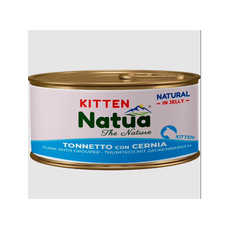 Natua cat kitten tonnetto con cernia in jelly gr 85