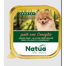 Natua dog pate' con coniglio gr 100 vaschetta