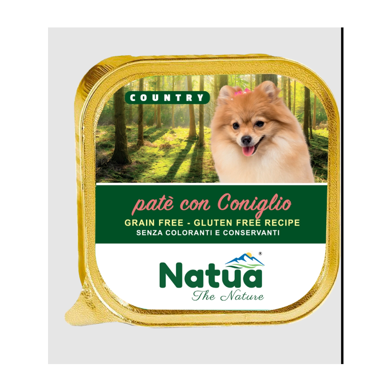 Natua dog pate' con coniglio gr 100 vaschetta