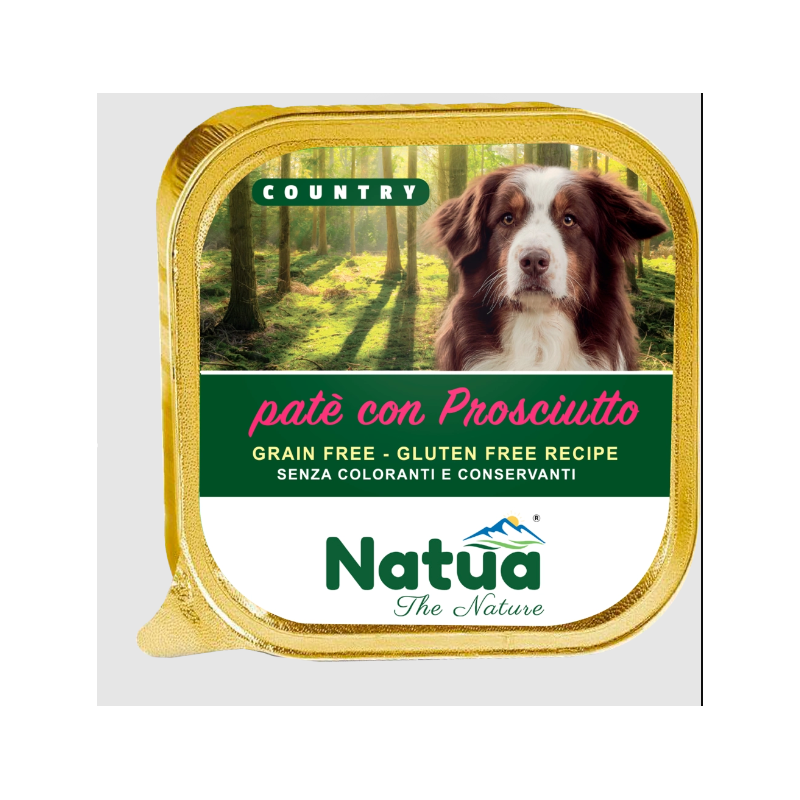 Natua dog pate' con prosciutto gr 300 vaschetta