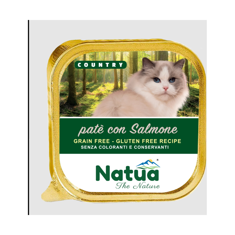 Natua cat pate' con salmone gr 100 vaschetta