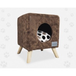 Pouf 35x35x41 marrone...