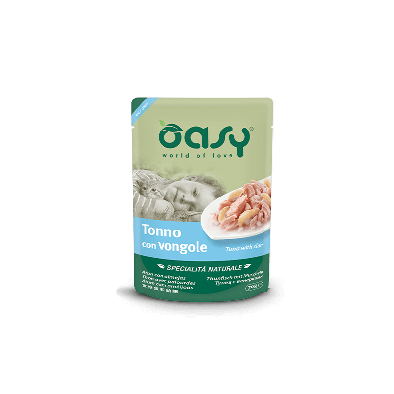 Oasy cat tonno con vongole bustina gr 70