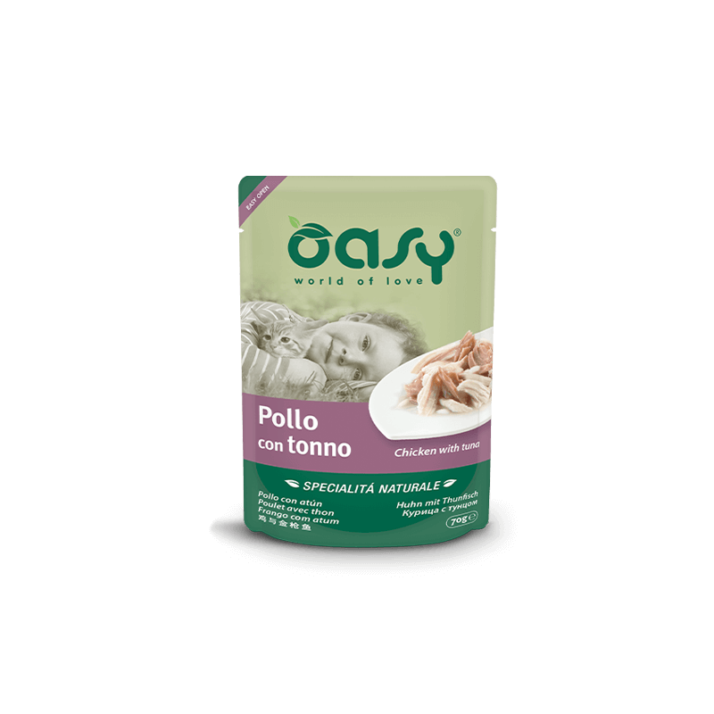 Oasy cat pollo con tonno bustina gr 70