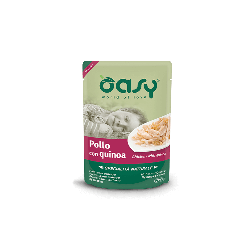 Oasy cat pollo con quinoa bustina gr 70