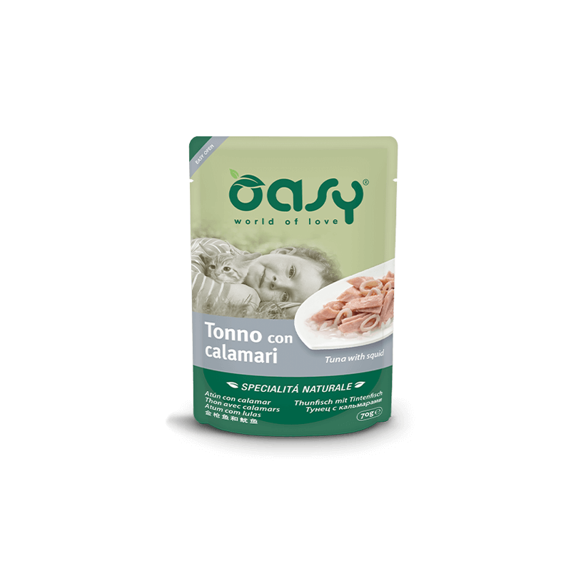 Oasy cat tonno con calamari bustina gr 70