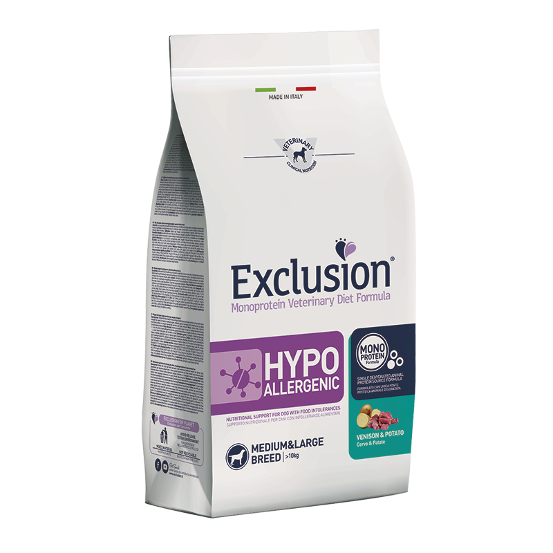 Exclusion dog hypoallergenic cervo e patate medium large kg 2