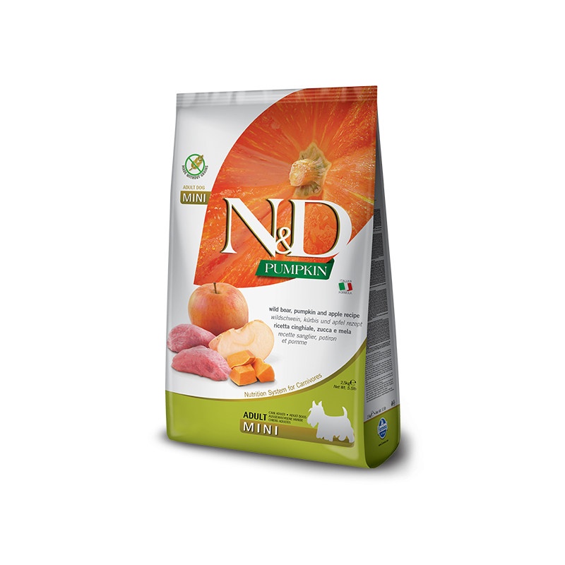 N&D dog PUMPKIN FORMULA CINGHIALE ADULT MINI GR 800