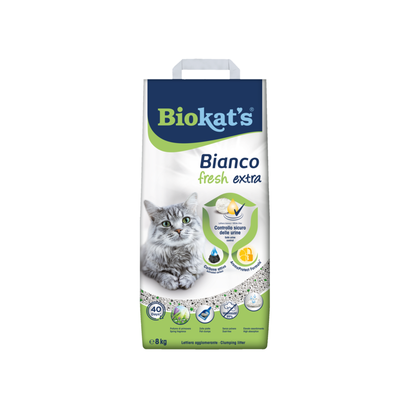 BIOKAT'S BIANCO FRESH EXTRA CARBONI ATTIVI KG 8