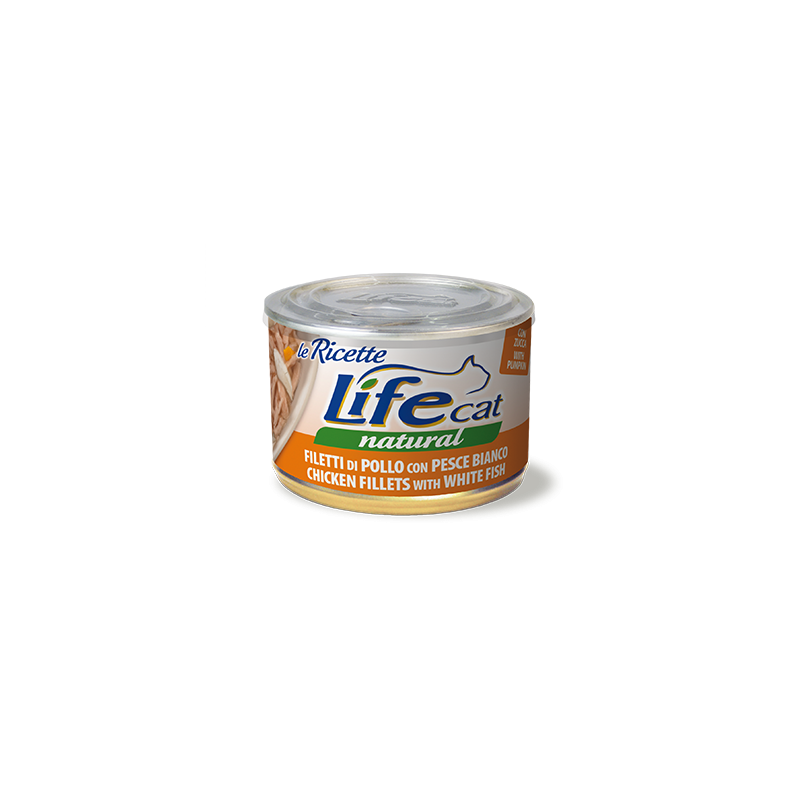 LIFE CAT 150 GR FILETTI DI POLLO CON PESCE BIANCO