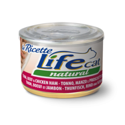 LIFE CAT 150 GR TONNO MANZO E PROSCIUTTO DI POLLO