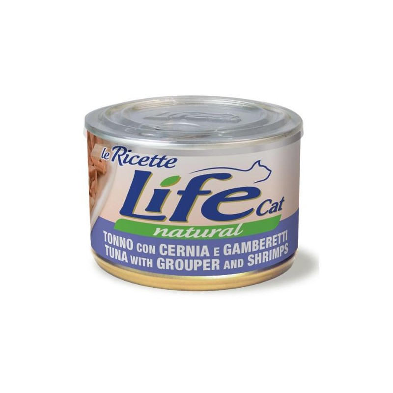 LIFE CAT 150 GR TONNO CERNIA E GAMBERETTI NEW