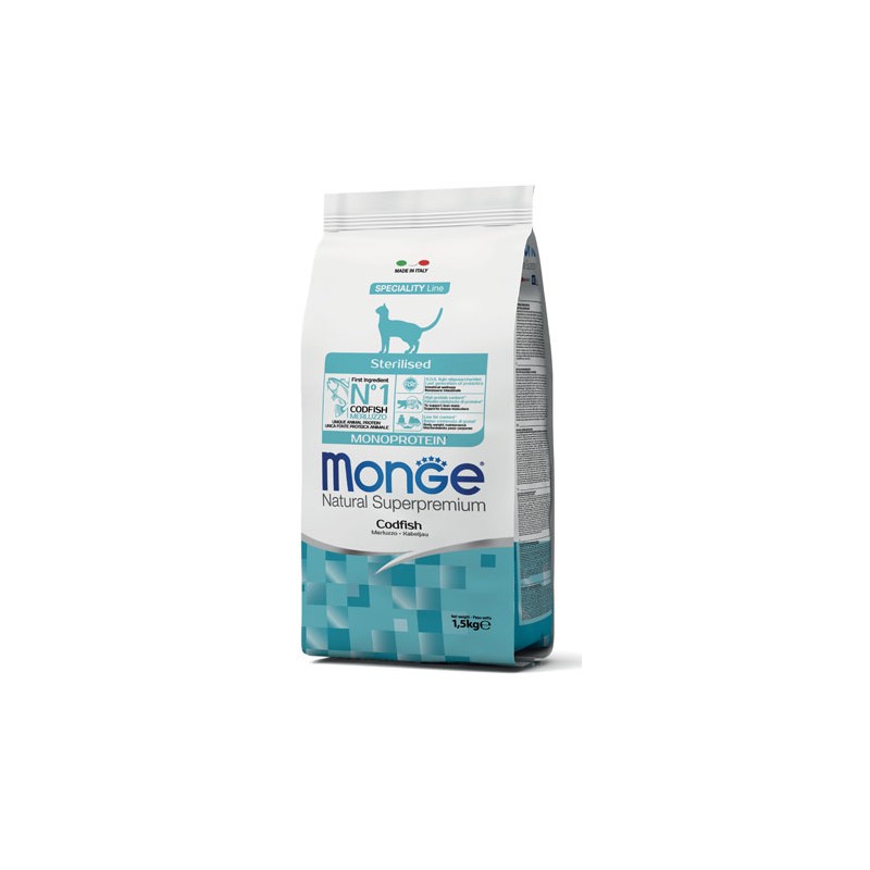 MONGE GATTO STERILISED KG 1,5 CODFISH