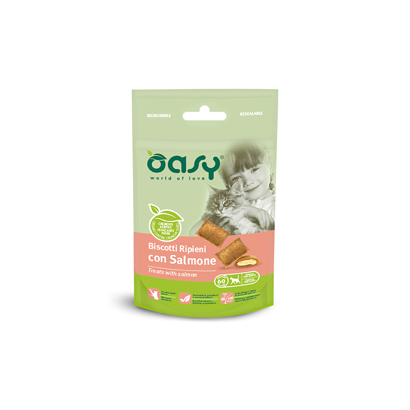 OASY cat  BISCOTTO GR 60 RIPIENO CON SALMONE