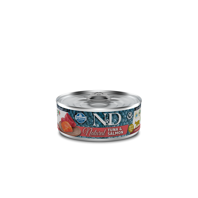 N&D cat NATURAL TONNO E SALMONE GR 80