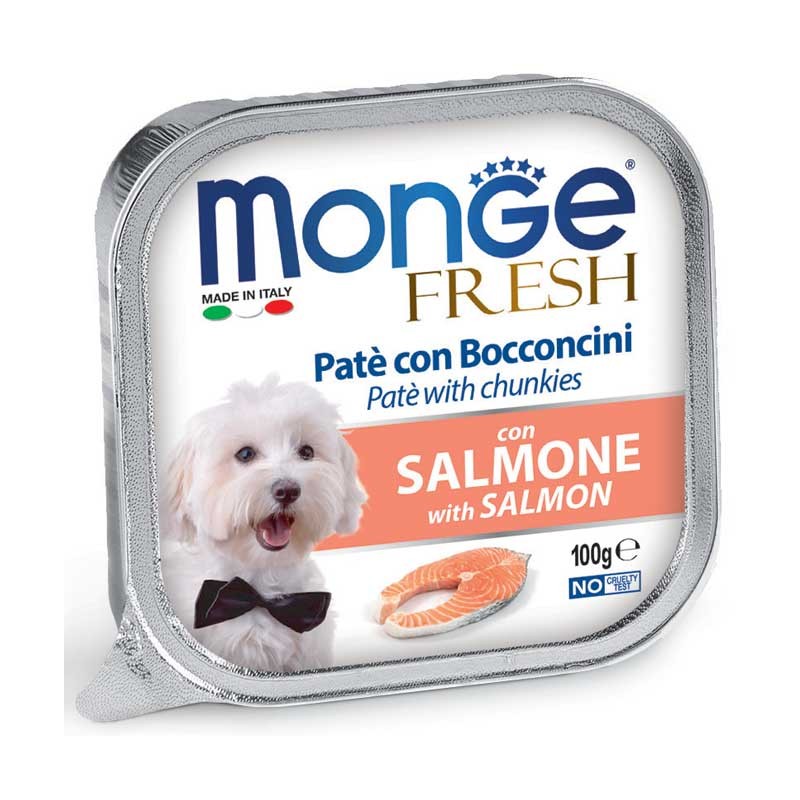 MONGE CANE FRESH SALMONE VASCHETTA GR 100