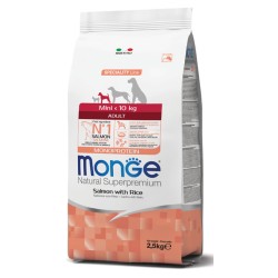 MONGE DOG MINI ADULT SALMONE & RISO GR 800