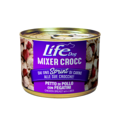 LIFE DOG MIXER CROCC PETTO DI POLLO CON FEGATINI GR 150